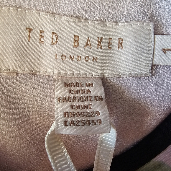 NWOT TED BAKER LONDON  Cathe Peach Blossom Bow-Sleeve Top - Picture 10 of 12